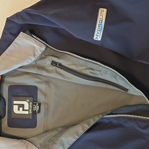 MEN'S FOOTJOY DRYJOYS NAVY GOLF JACKET SIZE SMALL - Picture 9 of 13